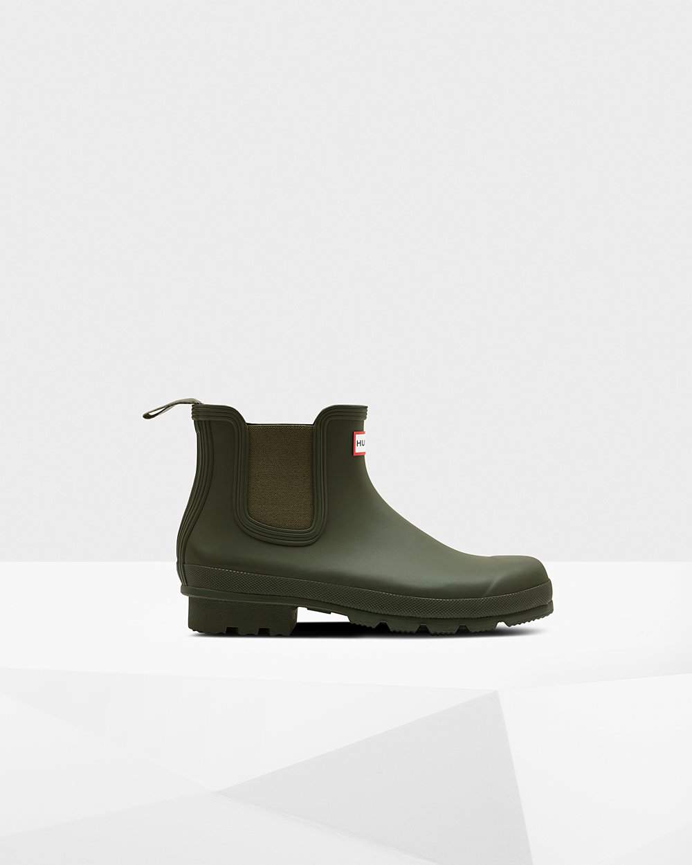 Mens Hunter Original - Chelsea Boots Dark Olive - 0825-CSMWR